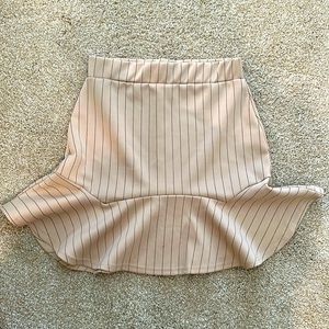 Tan and Black Striped Mini Skirt 6
